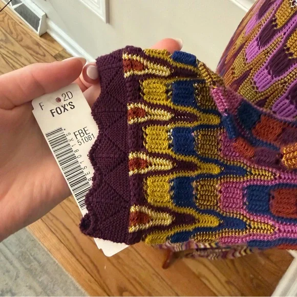 NWT $228 Free People Good Vibrations Retro knit maxi dress- Size XS - Picture 5 of 7